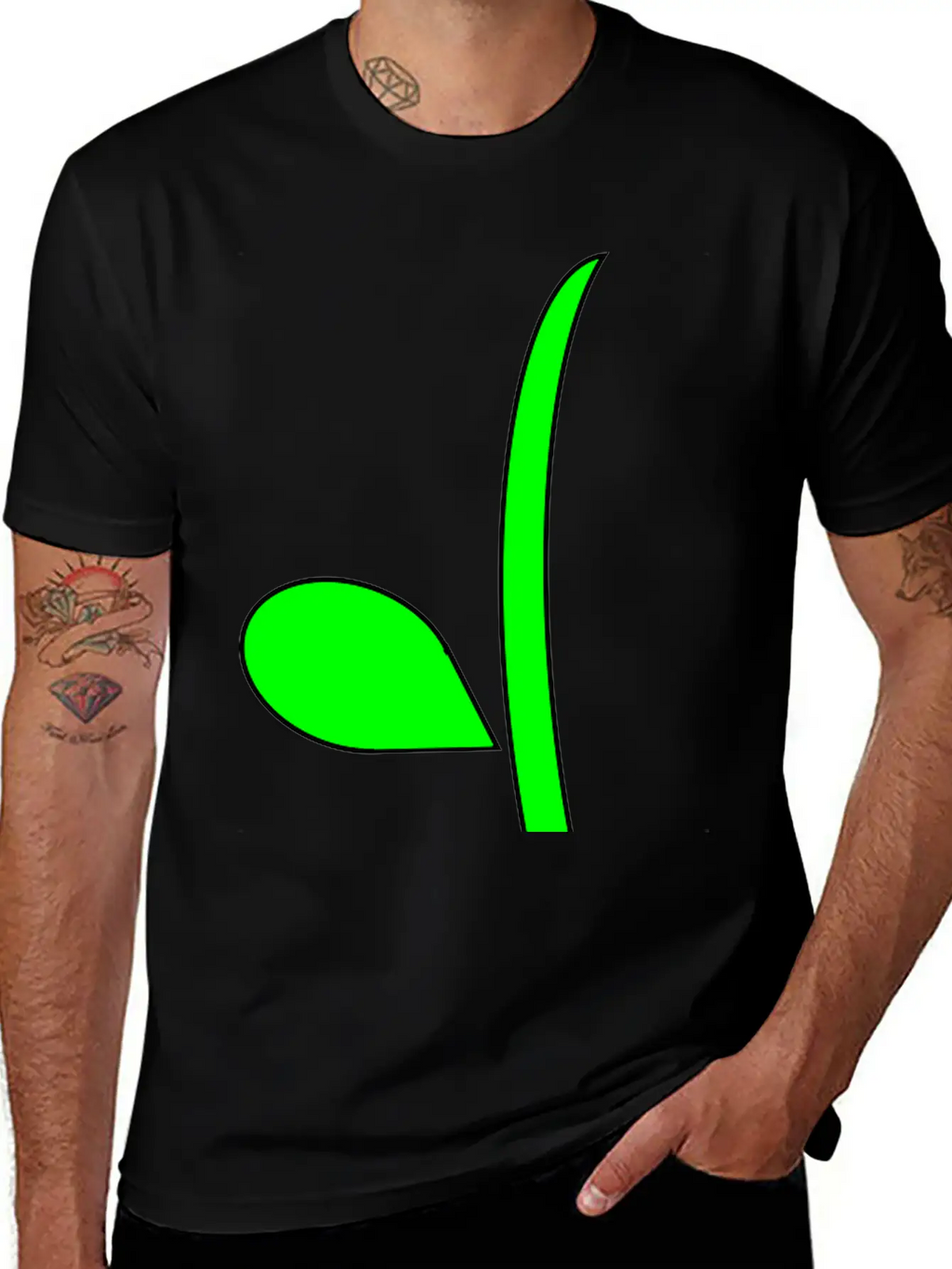 Curvy Flower Stem Stylish Everyday T-Shirt – Unisex Basic Cotton Tee