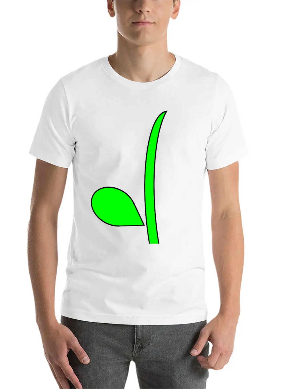 Curvy Flower Stem Stylish Everyday T-Shirt – Unisex Basic Cotton Tee