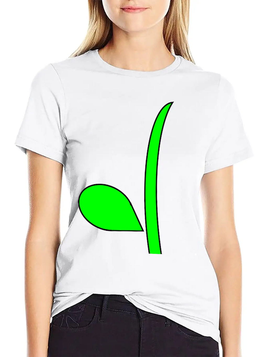 Curvy Flower Stem Stylish Everyday T-Shirt – Unisex Basic Cotton Tee
