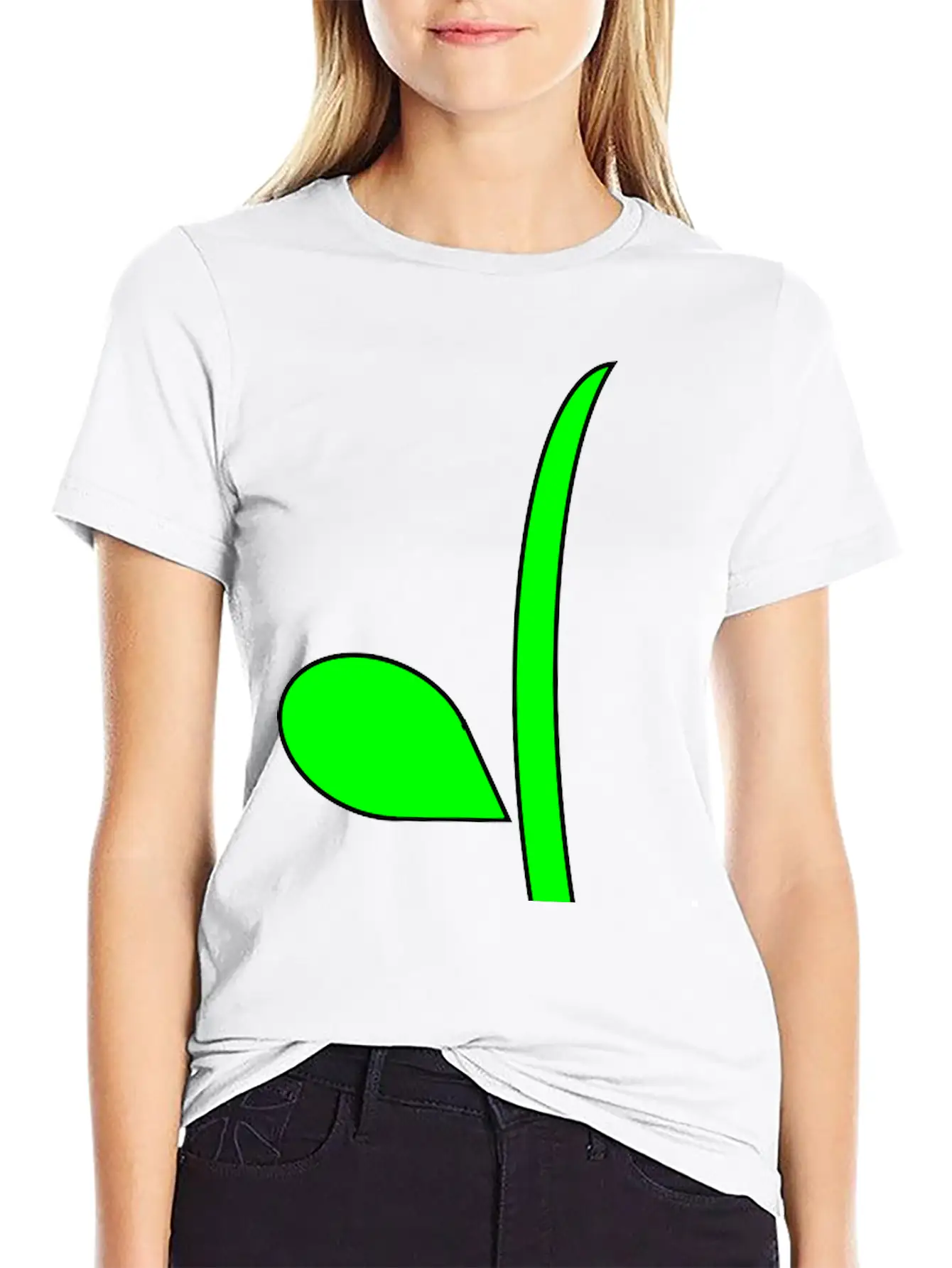 Curvy Flower Stem Stylish Everyday T-Shirt – Unisex Basic Cotton Tee