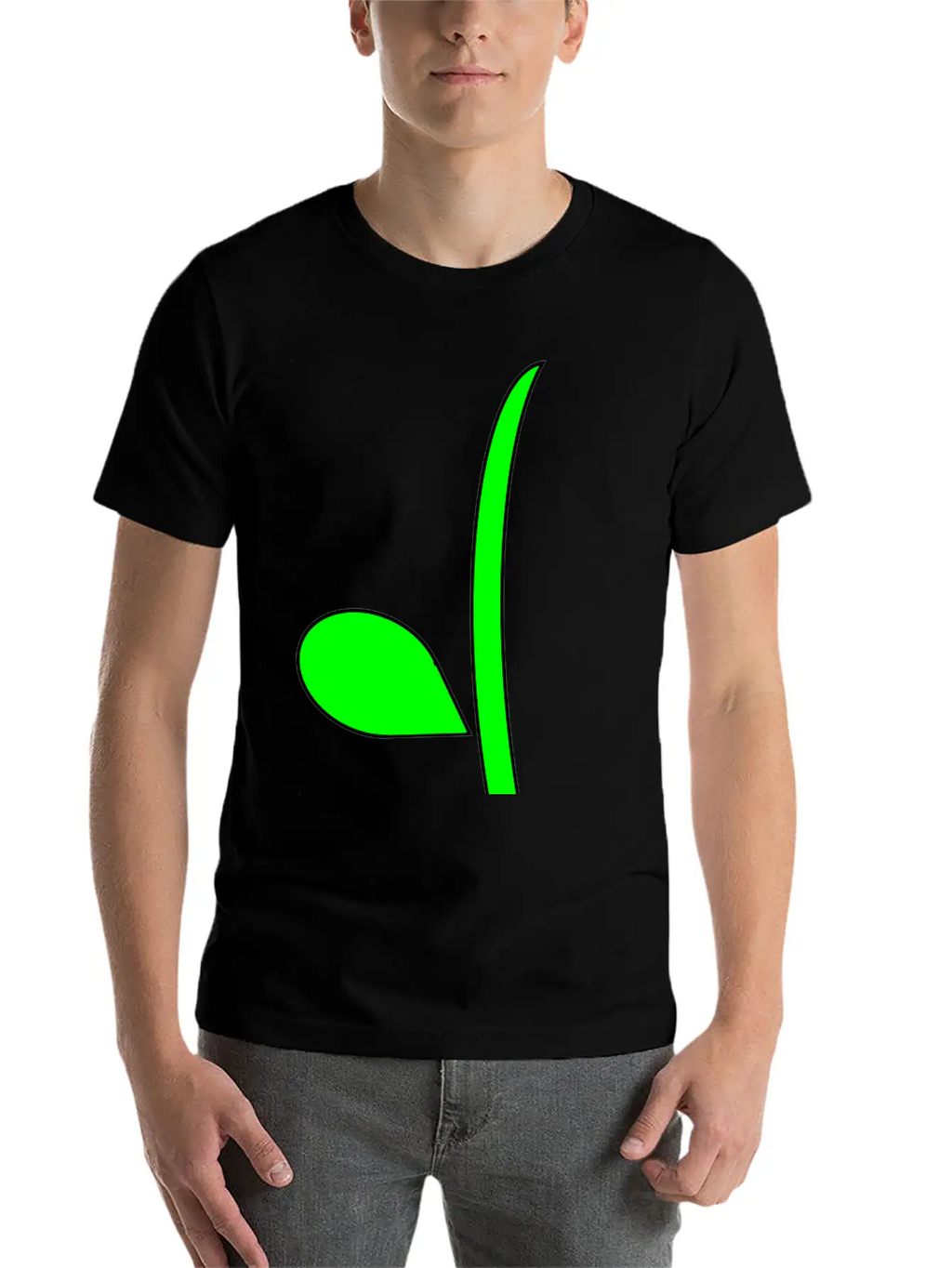 Curvy Flower Stem Stylish Everyday T-Shirt – Unisex Basic Cotton Tee