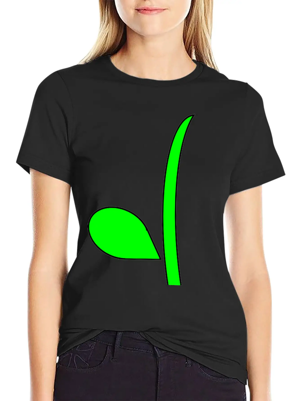 Curvy Flower Stem Stylish Everyday T-Shirt – Unisex Basic Cotton Tee