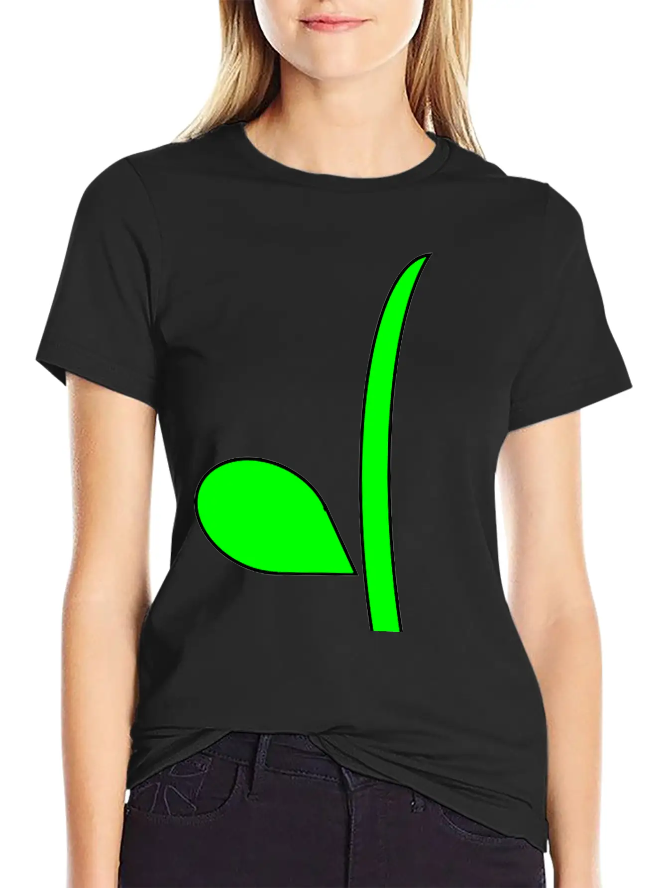 Curvy Flower Stem Stylish Everyday T-Shirt – Unisex Basic Cotton Tee