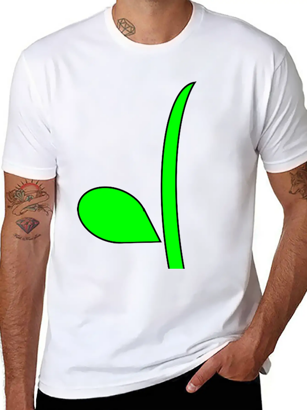 Curvy Flower Stem Stylish Everyday T-Shirt – Unisex Basic Cotton Tee