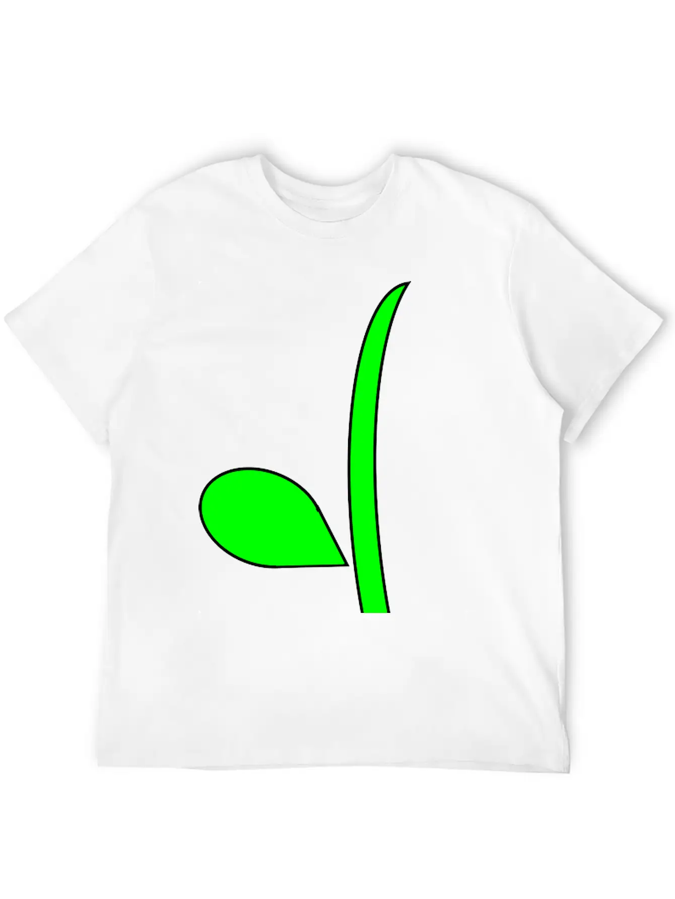 Curvy Flower Stem Stylish Everyday T-Shirt – Unisex Basic Cotton Tee