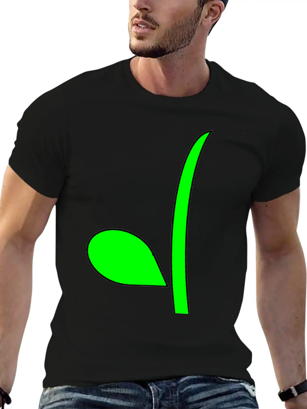 Curvy Flower Stem Stylish Everyday T-Shirt – Unisex Basic Cotton Tee