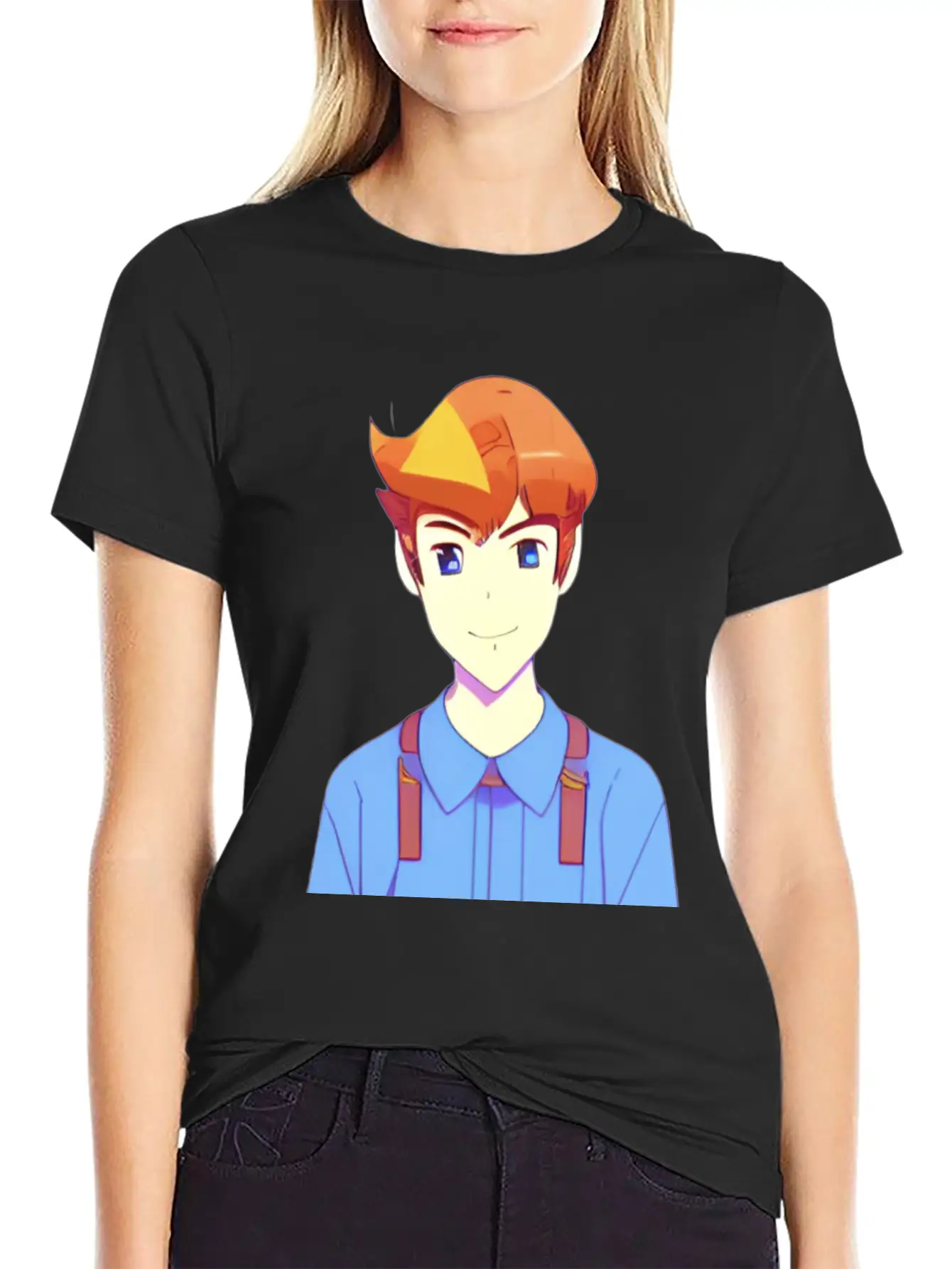 Cute Anime Characters . Unisex Casual T-Shirt – Clean Design For Daily Comfort