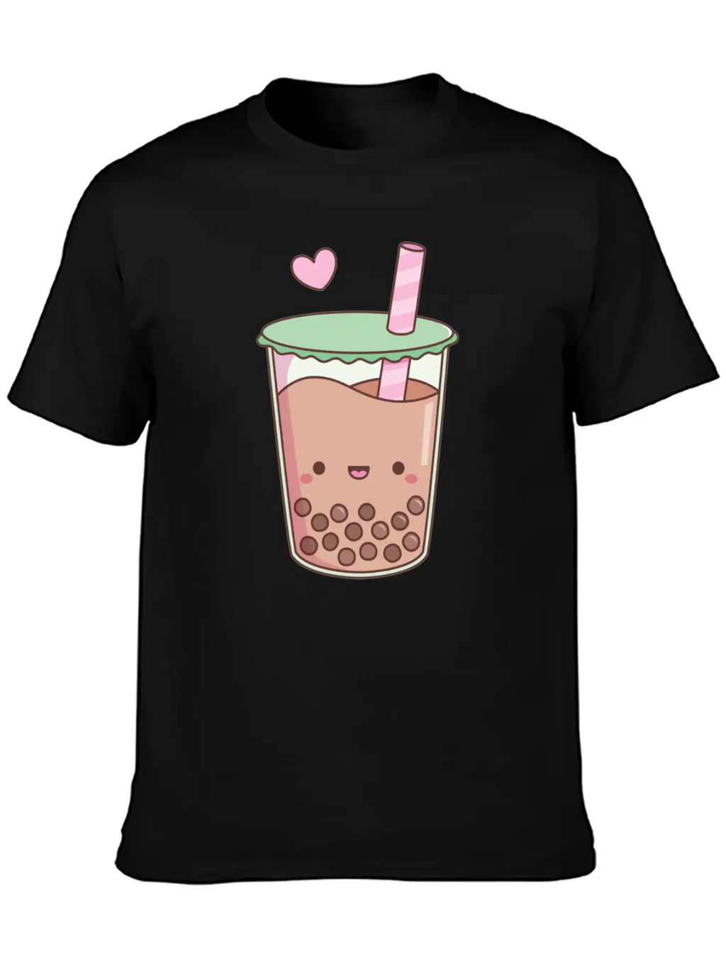 Cute Boba Tea Love Doodle Unisex Short Sleeve Soft Cotton T-Shirt – Casual Everyday Wear