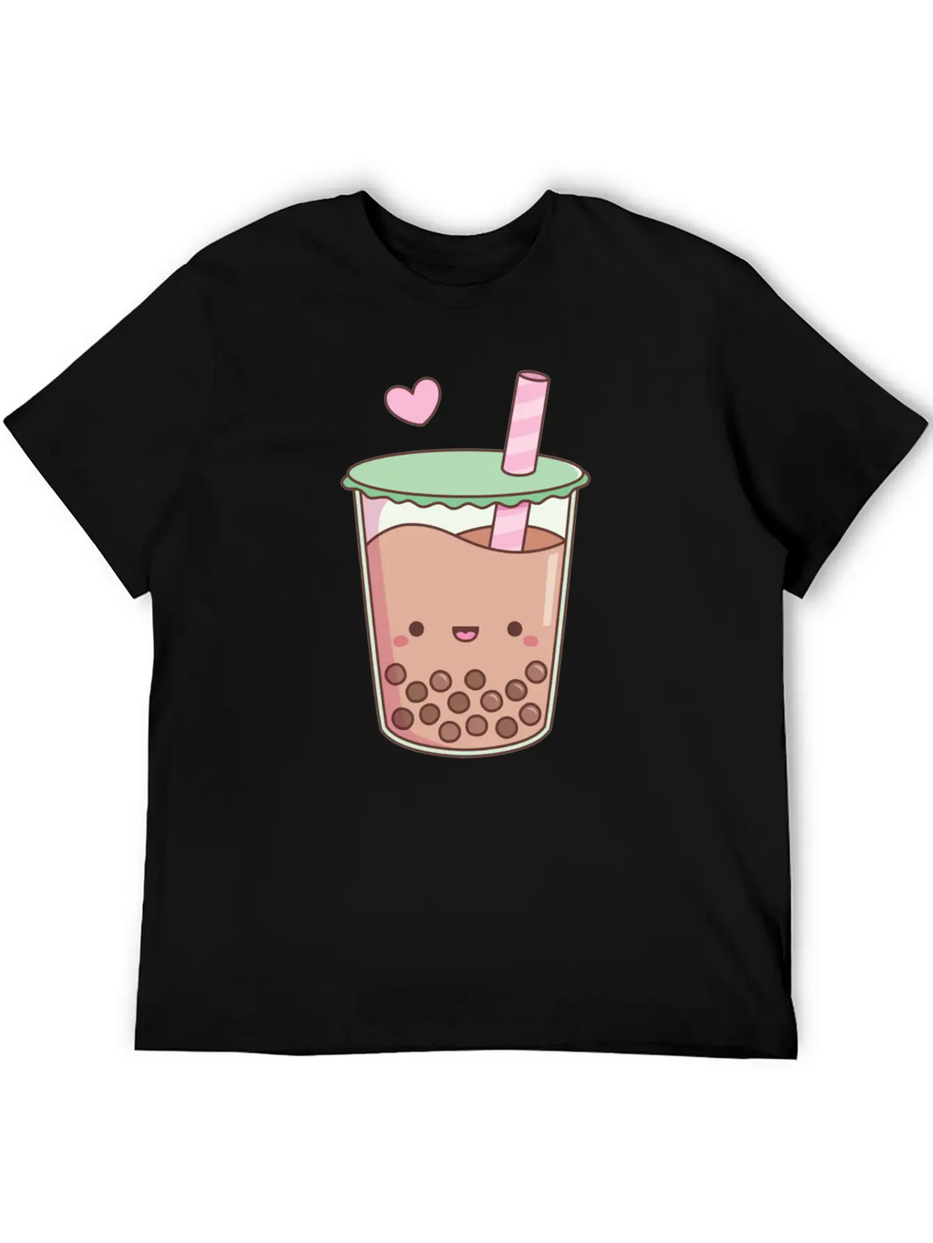Cute Boba Tea Love Doodle Unisex Short Sleeve Soft Cotton T-Shirt – Casual Everyday Wear