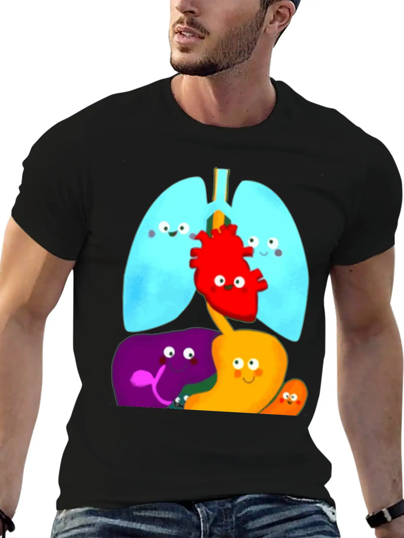 Cute Body Anatomy Essential Cotton Tee For Daily Outfits – Unisex Style