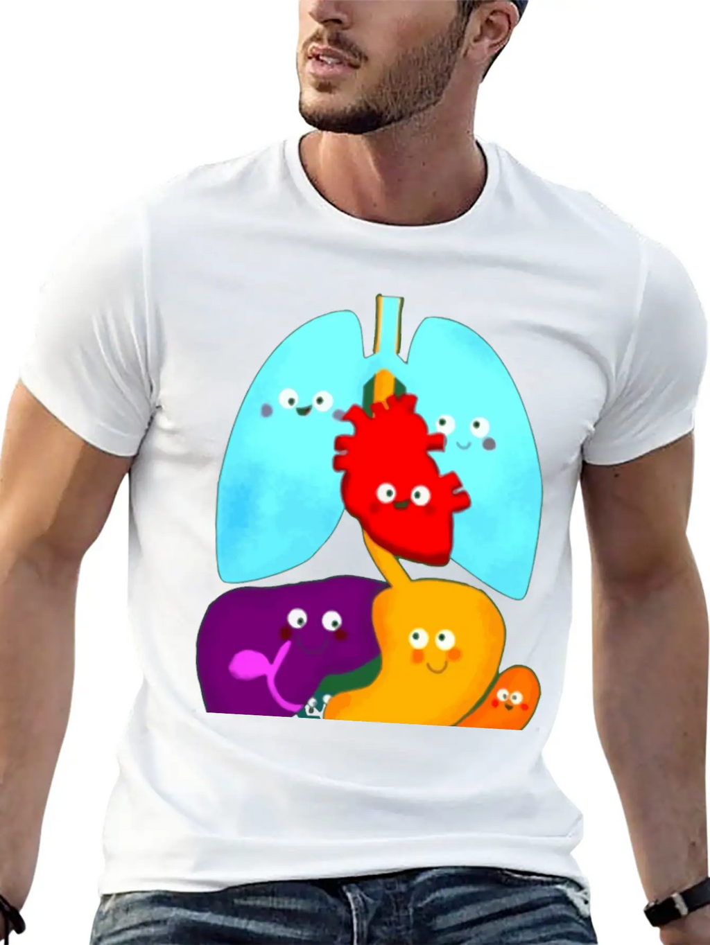 Cute Body Anatomy Essential Cotton Tee For Daily Outfits – Unisex Style