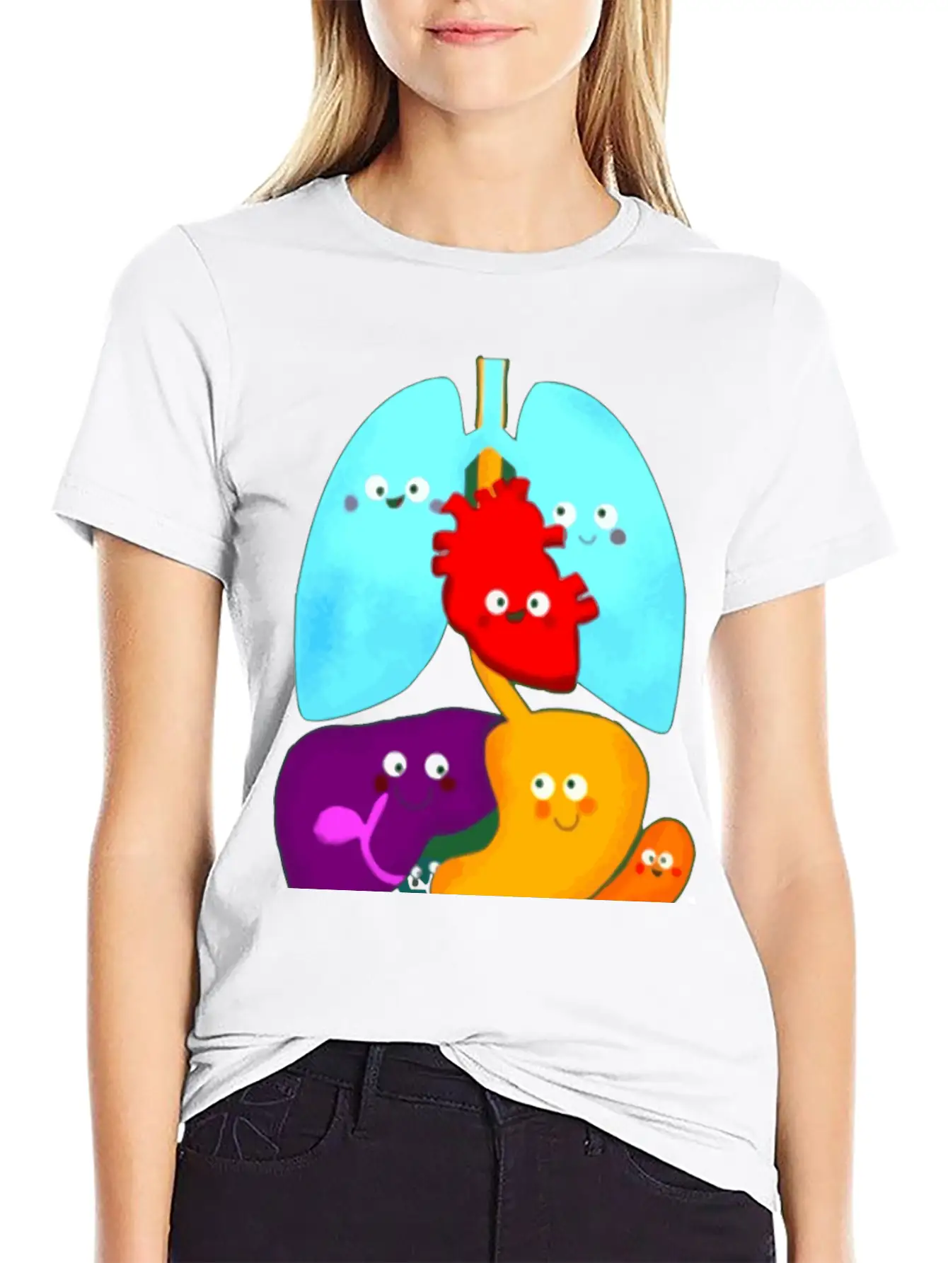 Cute Body Anatomy Essential Cotton Tee For Daily Outfits – Unisex Style
