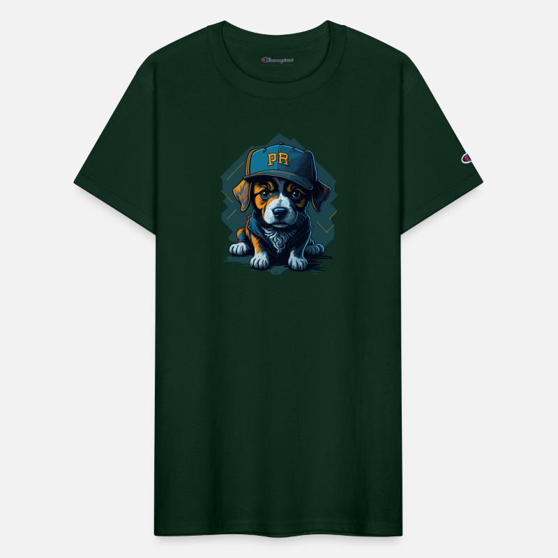 Cute Border Collie Puppy Wearing Baseball Hat