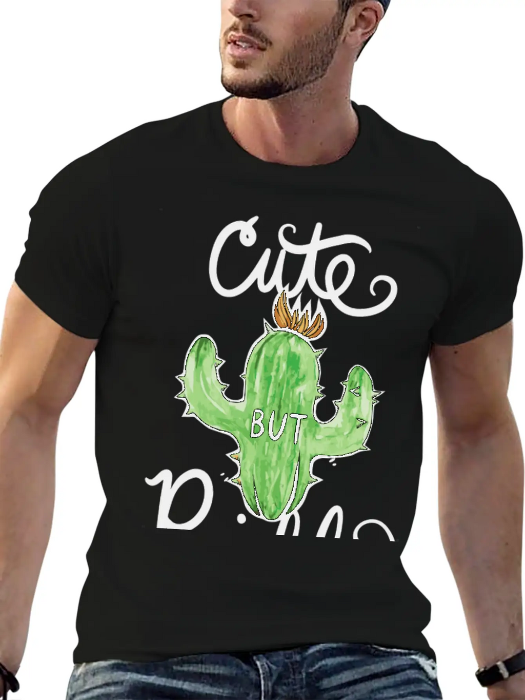Cute But Prickly Cactus Cute Funny Stylish Everyday T-Shirt – Unisex Basic Cotton Tee