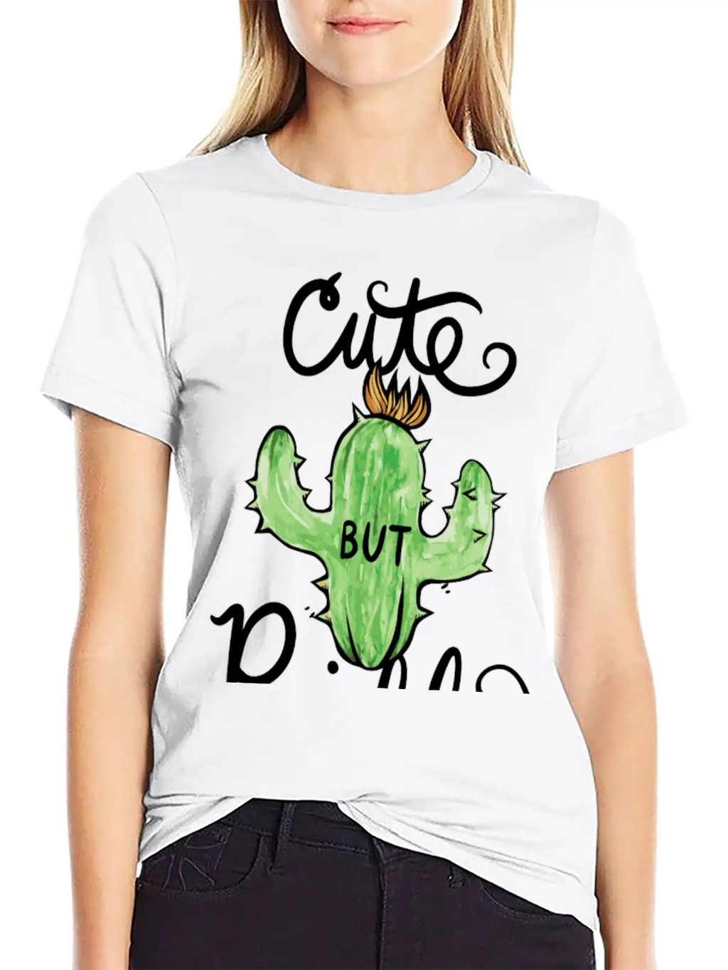 Cute But Prickly Cactus Cute Funny Stylish Everyday T-Shirt – Unisex Basic Cotton Tee