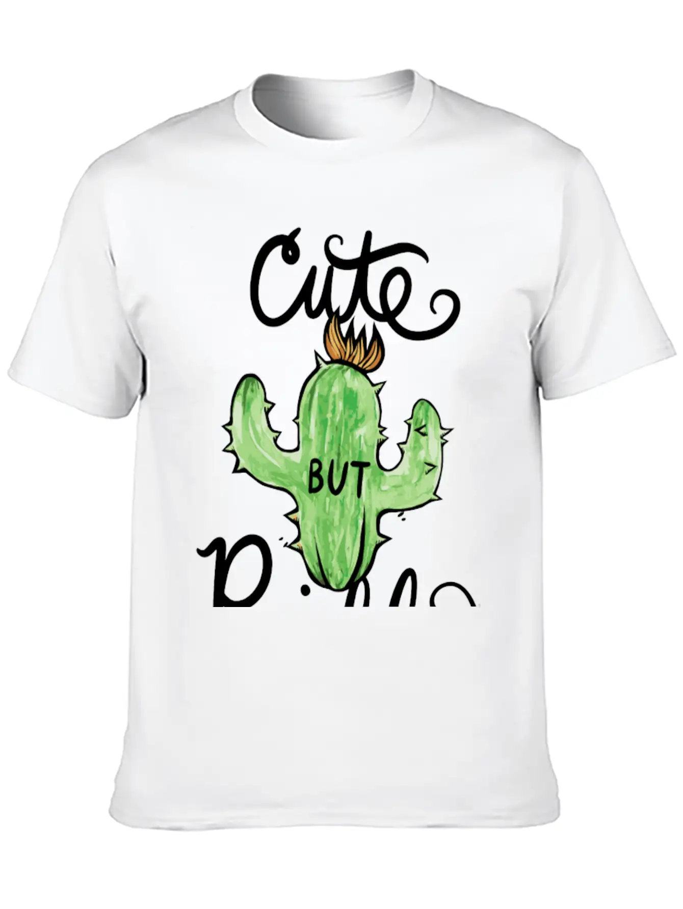 Cute But Prickly Cactus Cute Funny Stylish Everyday T-Shirt – Unisex Basic Cotton Tee