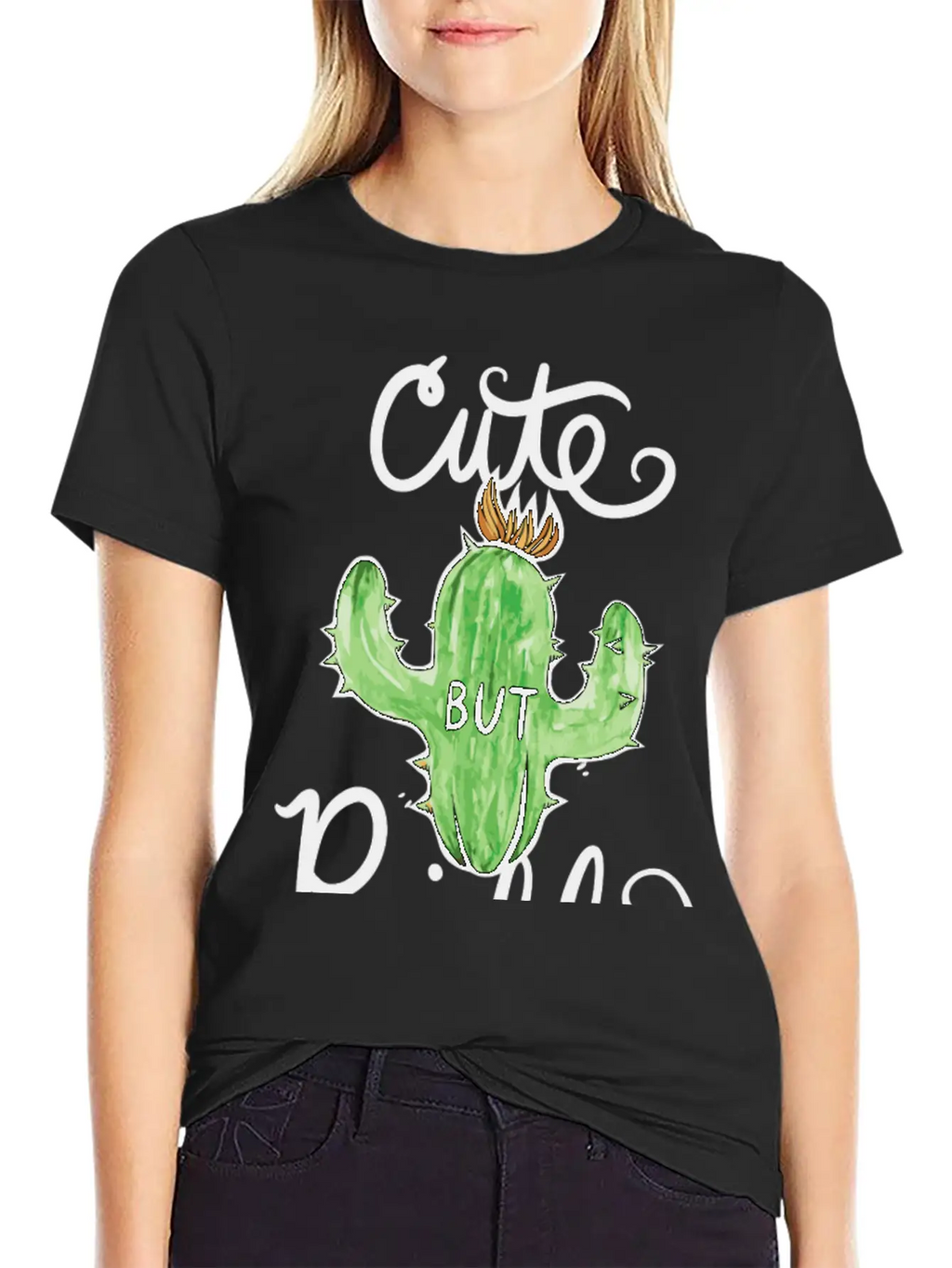 Cute But Prickly Cactus Cute Funny Stylish Everyday T-Shirt – Unisex Basic Cotton Tee