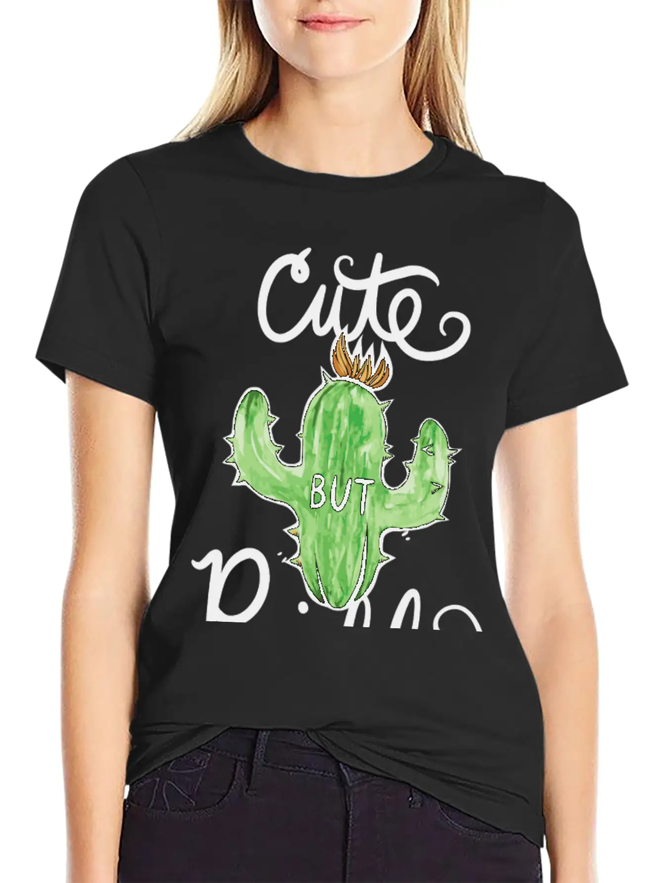 Cute But Prickly Cactus Cute Funny Stylish Everyday T-Shirt – Unisex Basic Cotton Tee