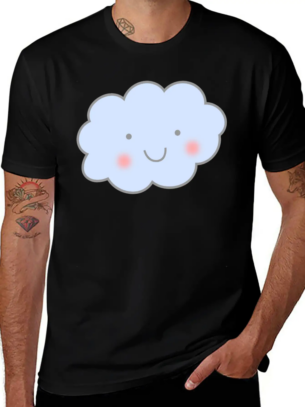 Cute Cloud Unisex Short Sleeve Soft Cotton T-Shirt – Casual Everyday Wear