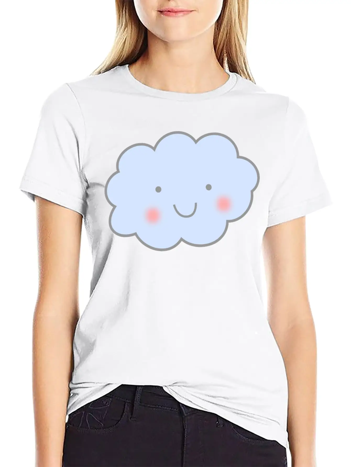 Cute Cloud Unisex Short Sleeve Soft Cotton T-Shirt – Casual Everyday Wear