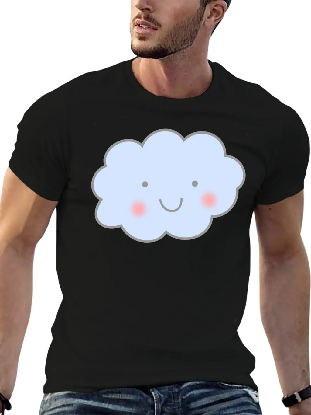 Cute Cloud Unisex Short Sleeve Soft Cotton T-Shirt – Casual Everyday Wear