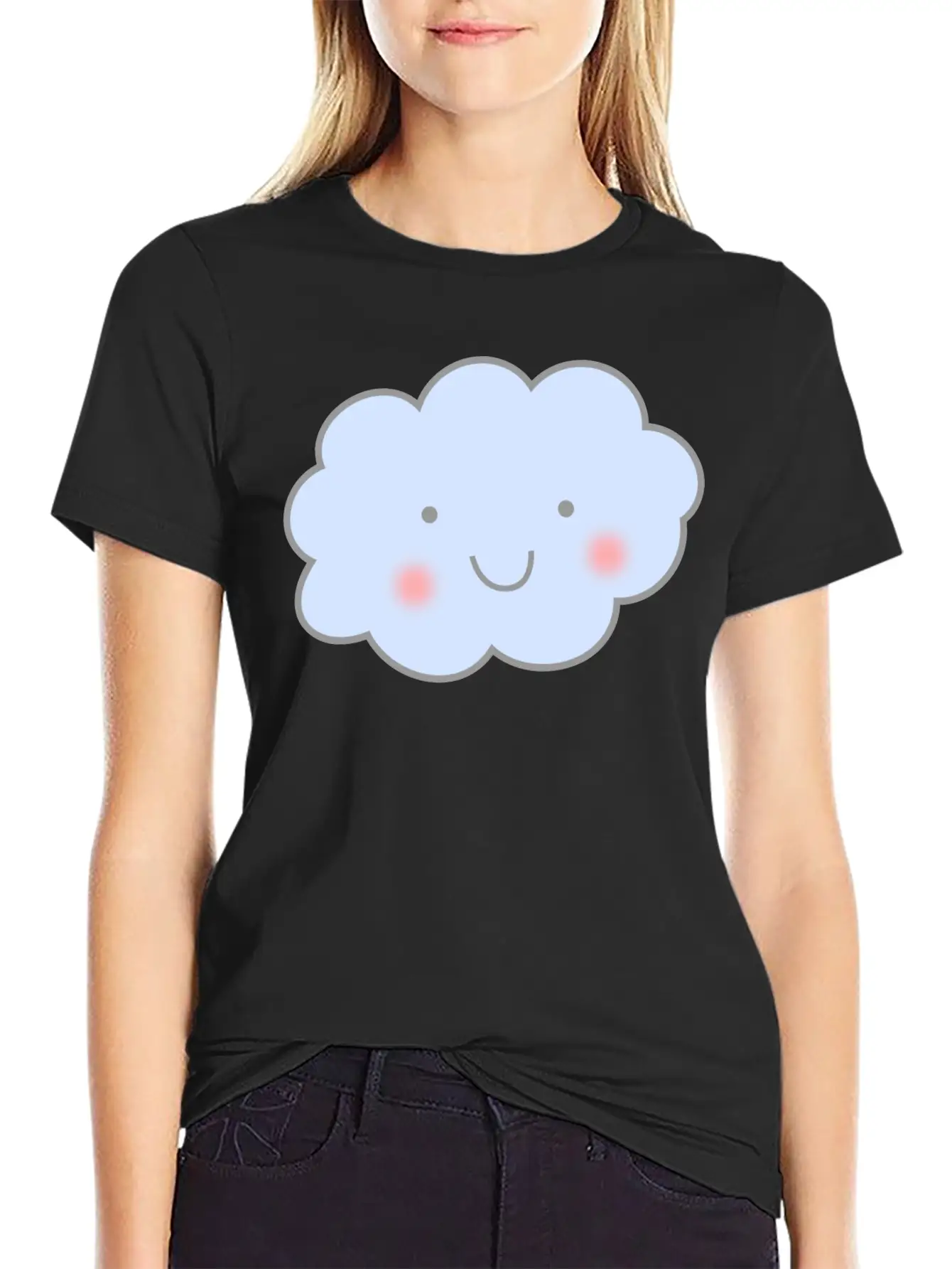 Cute Cloud Unisex Short Sleeve Soft Cotton T-Shirt – Casual Everyday Wear