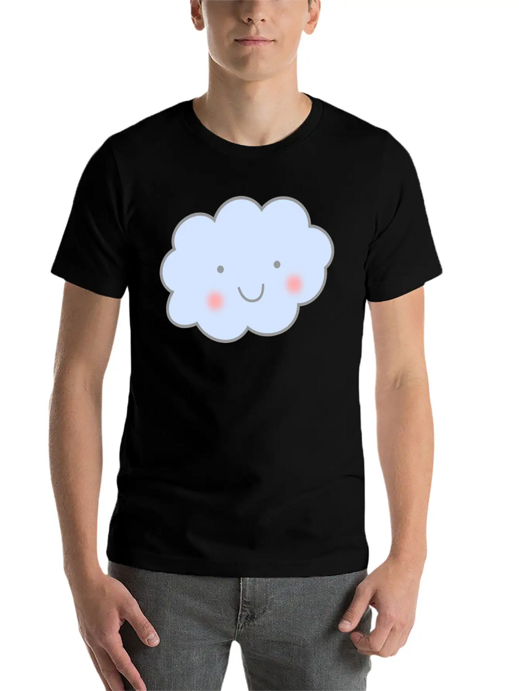 Cute Cloud Unisex Short Sleeve Soft Cotton T-Shirt – Casual Everyday Wear