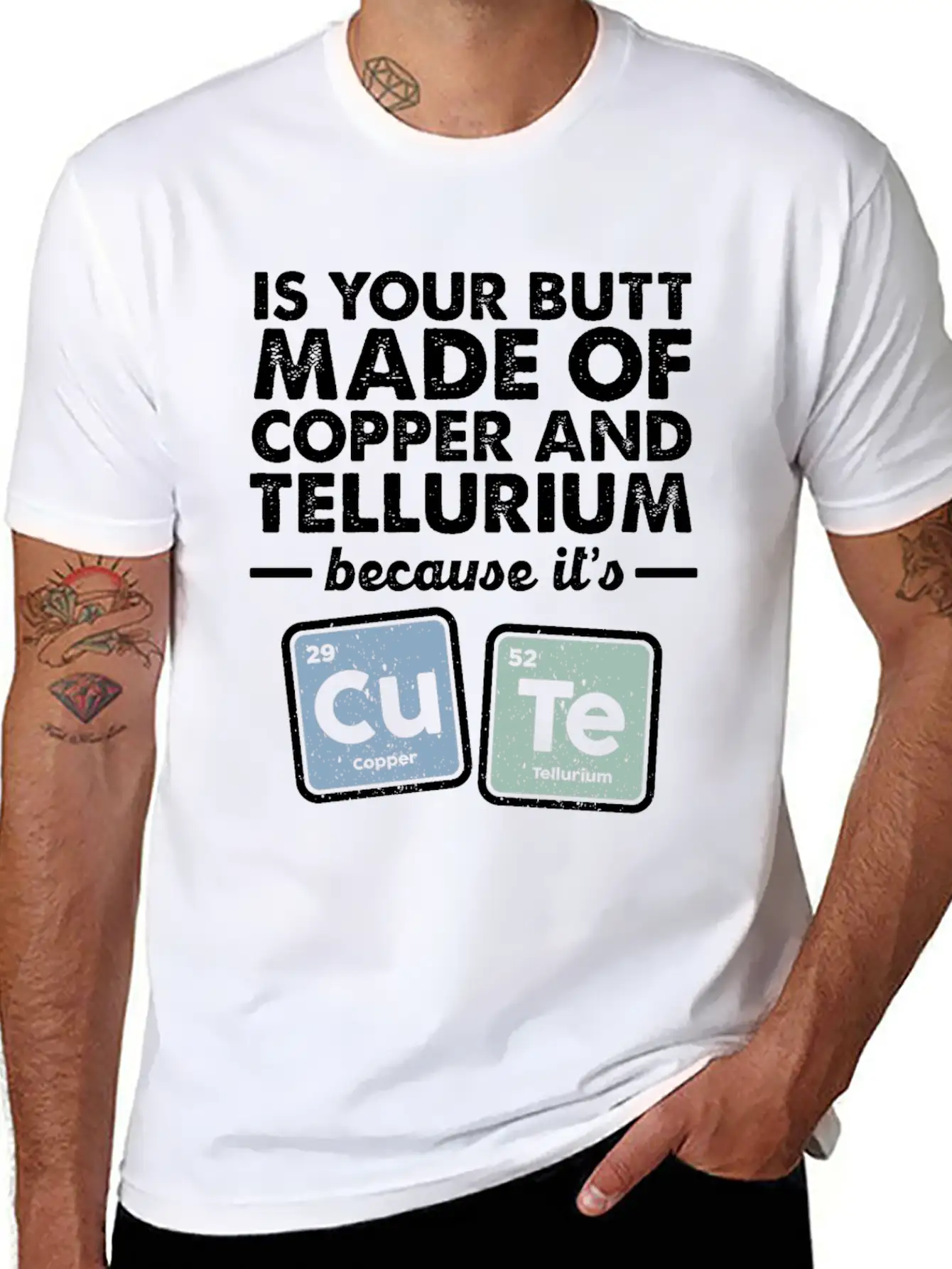 CuTe Copper Tellurium Chemistry Periodic Elements Breathable Soft Cotton T-Shirt – Timeless Casual Look