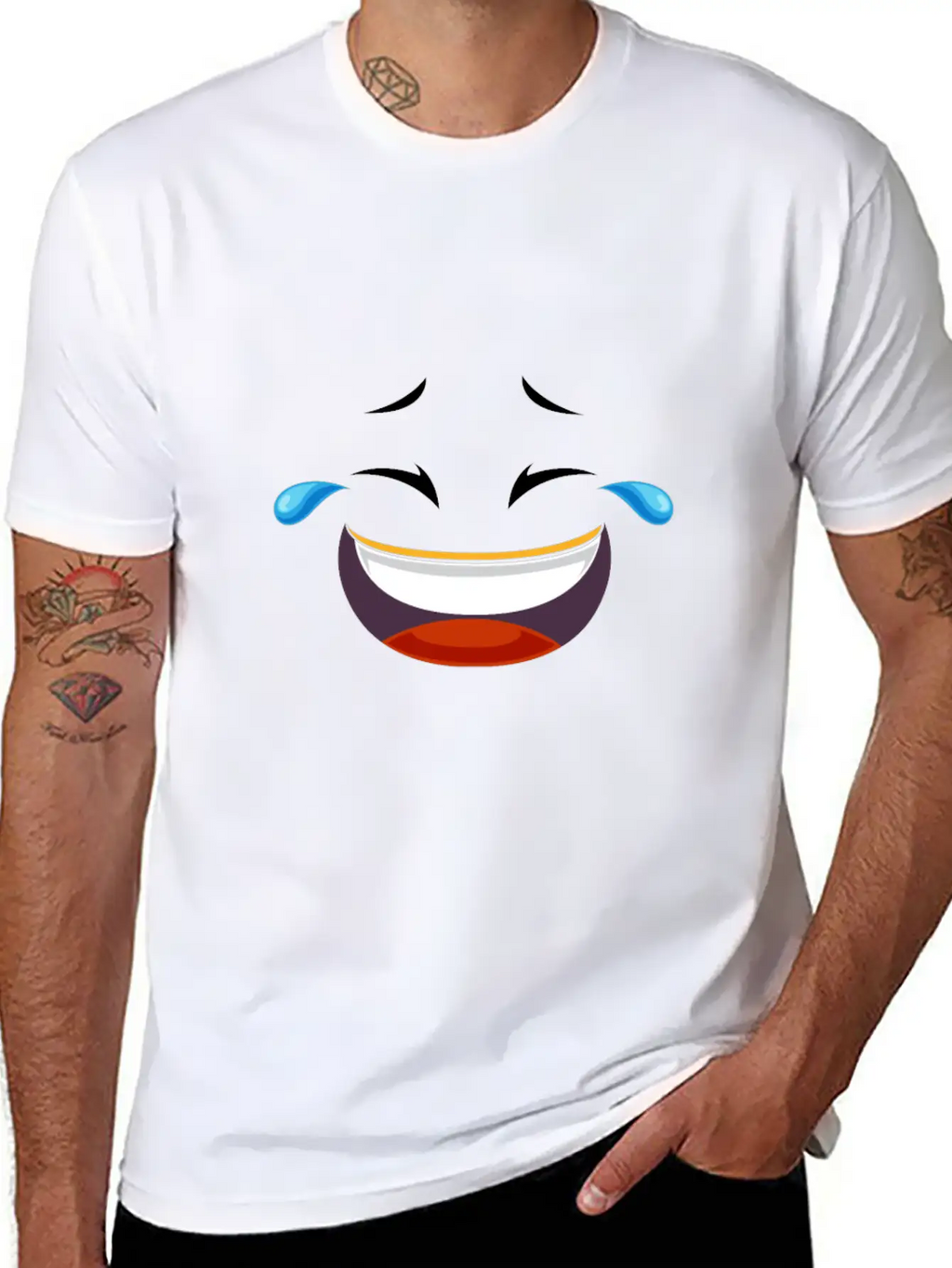 Cute Cry Face Yellow Halloween Costume Tshirt Stylish Everyday T-Shirt – Unisex Basic Cotton Tee