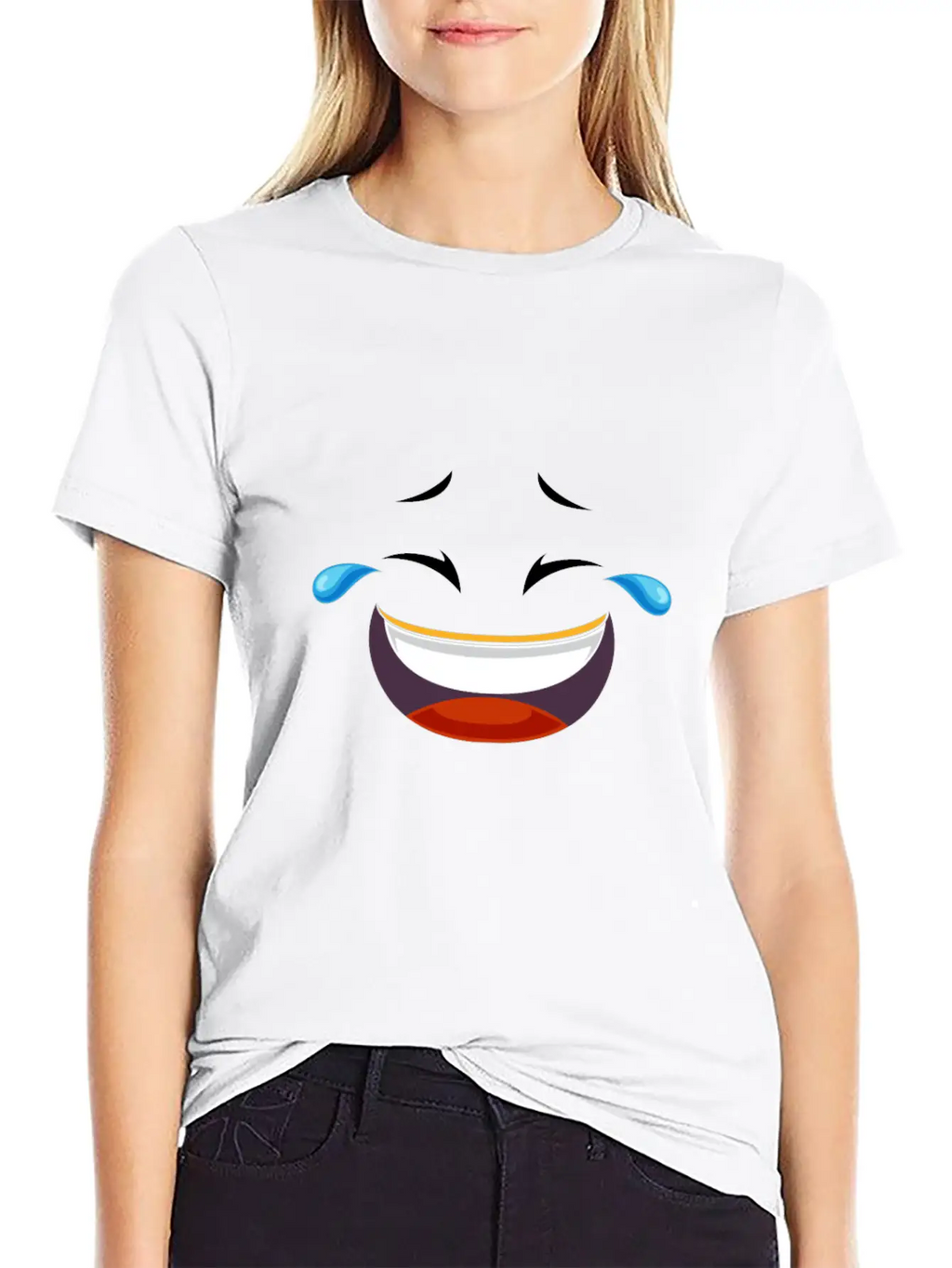Cute Cry Face Yellow Halloween Costume Tshirt Stylish Everyday T-Shirt – Unisex Basic Cotton Tee