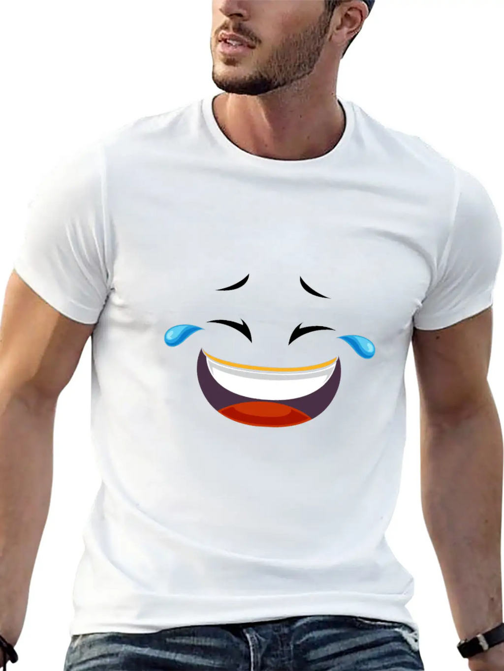 Cute Cry Face Yellow Halloween Costume Tshirt Stylish Everyday T-Shirt – Unisex Basic Cotton Tee