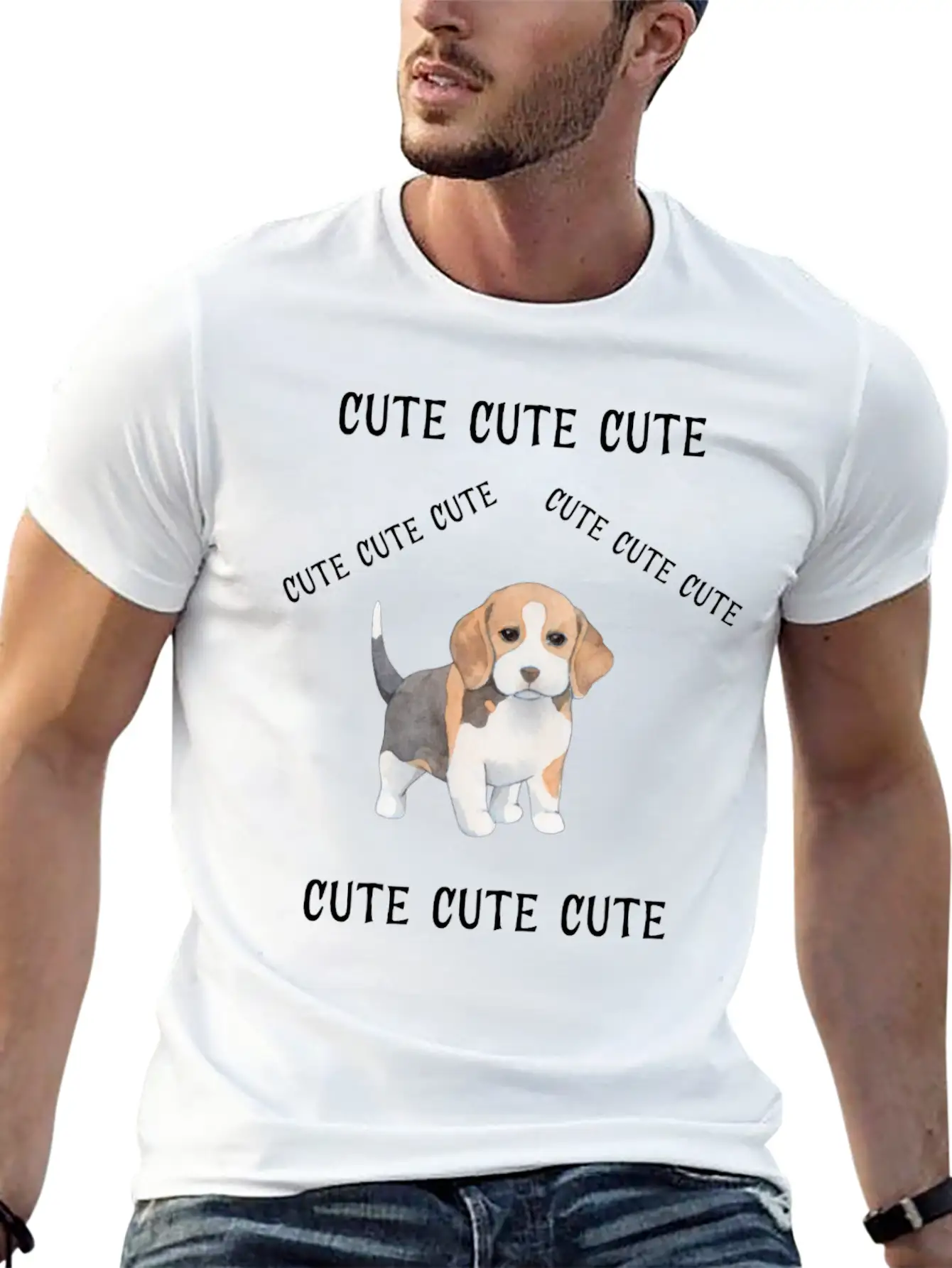 Cute Cute Cute11 Casual Graphic T-Shirt – Simple And Comfortable Daily Wear