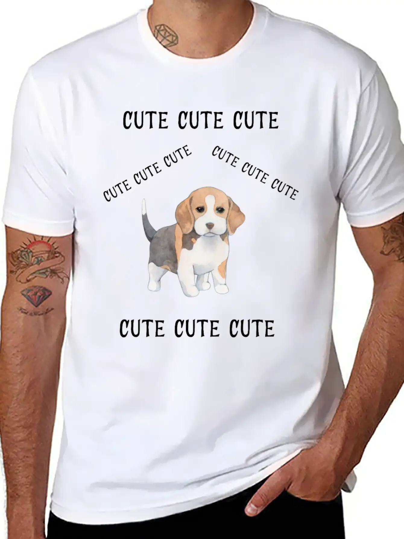 Cute Cute Cute11 Casual Graphic T-Shirt – Simple And Comfortable Daily Wear