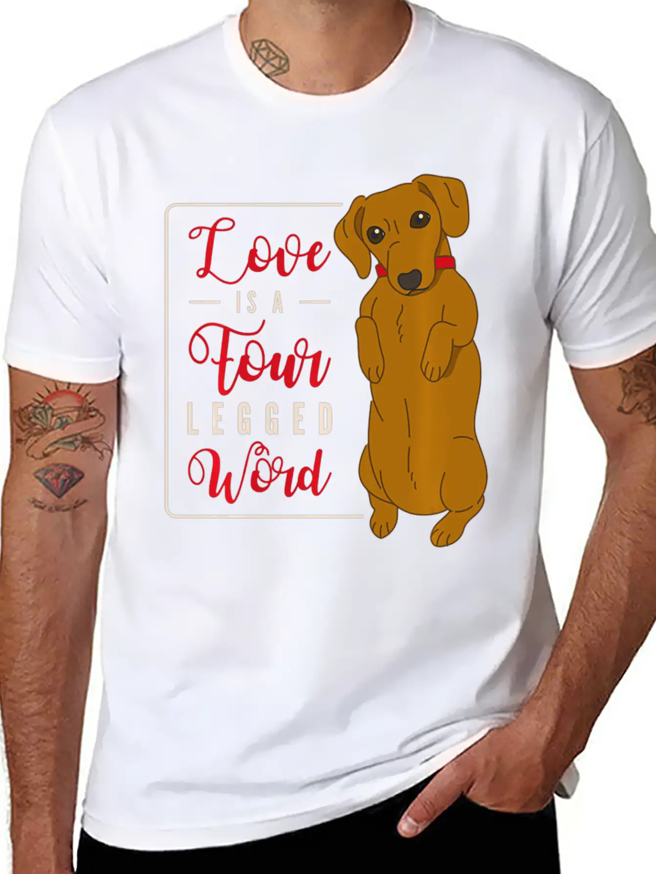 Cute Dachshund Dog Pet Lovers Holders Clothing Unisex Casual T-Shirt – Clean Design For Daily Comfort