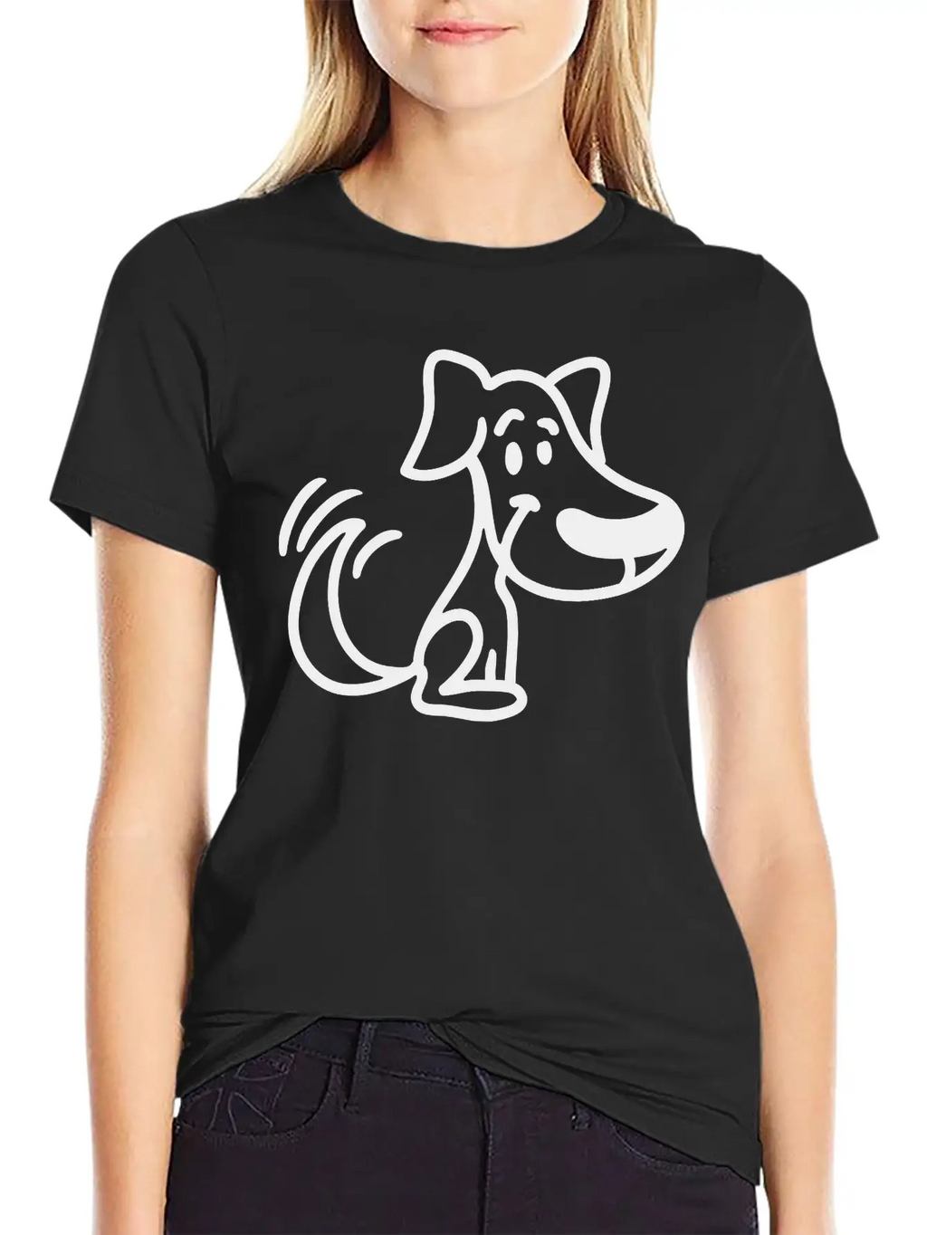 Cute Dog Unisex Short Sleeve Soft Cotton T-Shirt – Casual Everyday Wear