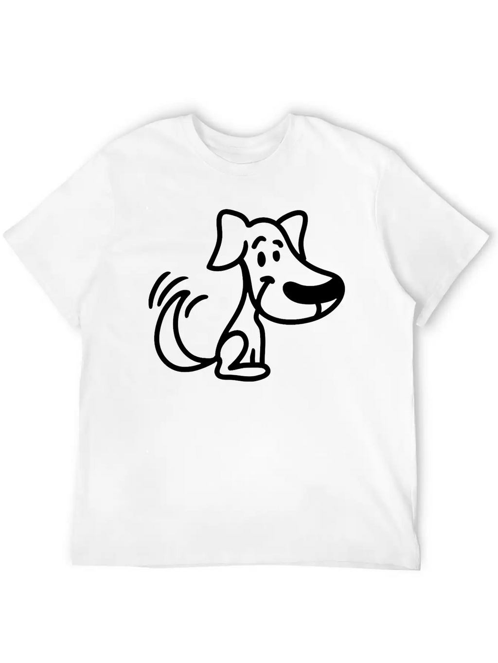 Cute Dog Unisex Short Sleeve Soft Cotton T-Shirt – Casual Everyday Wear