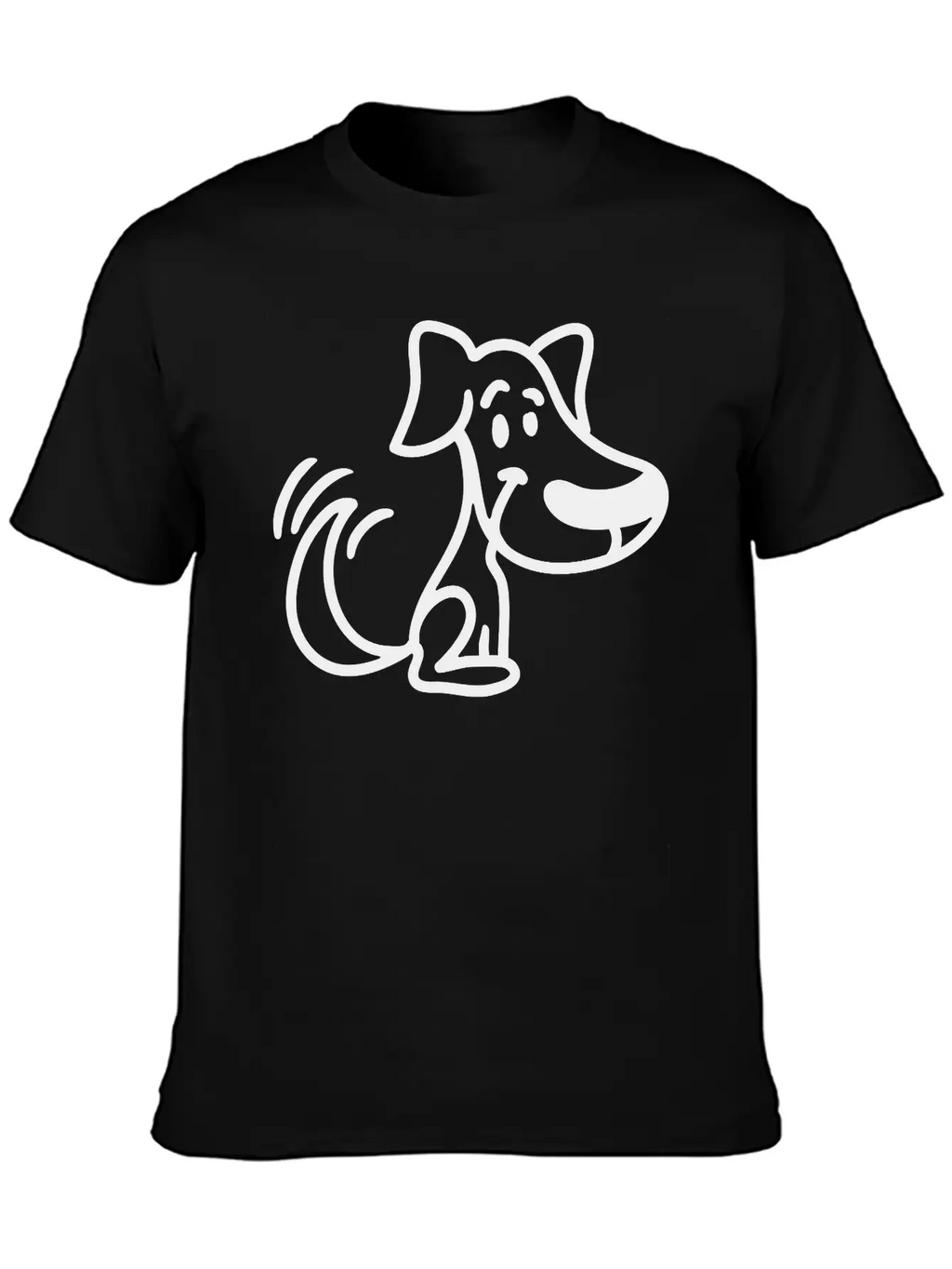 Cute Dog Unisex Short Sleeve Soft Cotton T-Shirt – Casual Everyday Wear