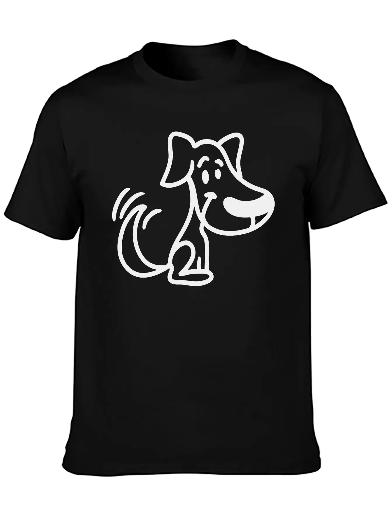 Cute Dog Unisex Short Sleeve Soft Cotton T-Shirt – Casual Everyday Wear