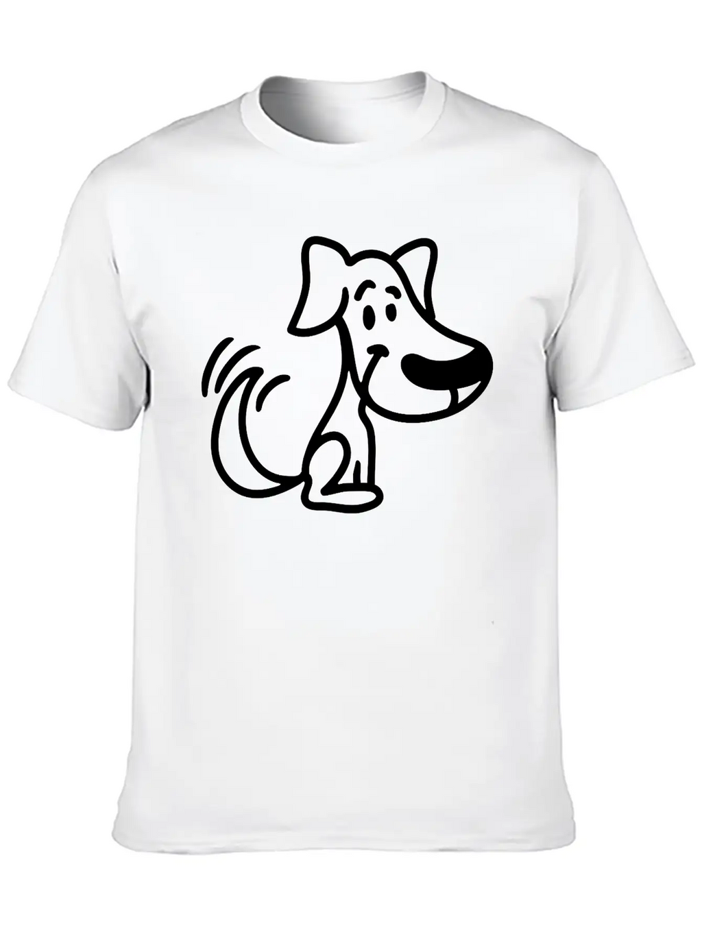 Cute Dog Unisex Short Sleeve Soft Cotton T-Shirt – Casual Everyday Wear