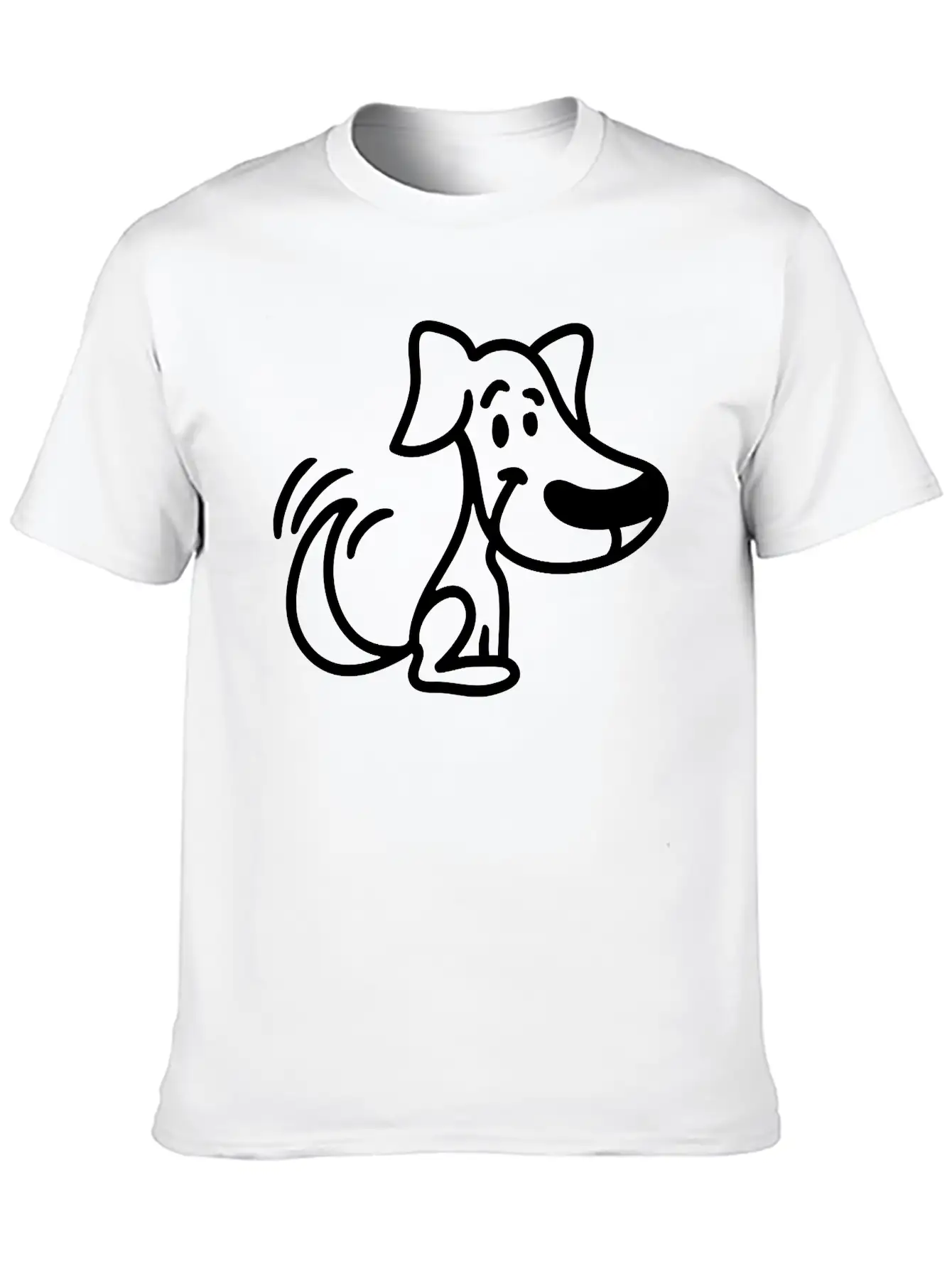 Cute Dog Unisex Short Sleeve Soft Cotton T-Shirt – Casual Everyday Wear