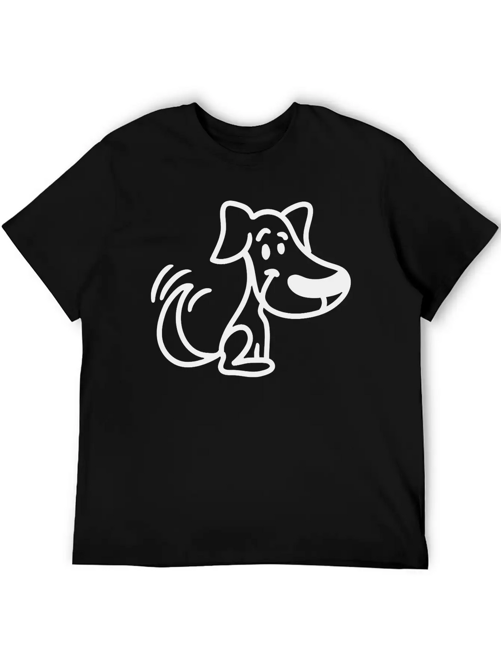 Cute Dog Unisex Short Sleeve Soft Cotton T-Shirt – Casual Everyday Wear
