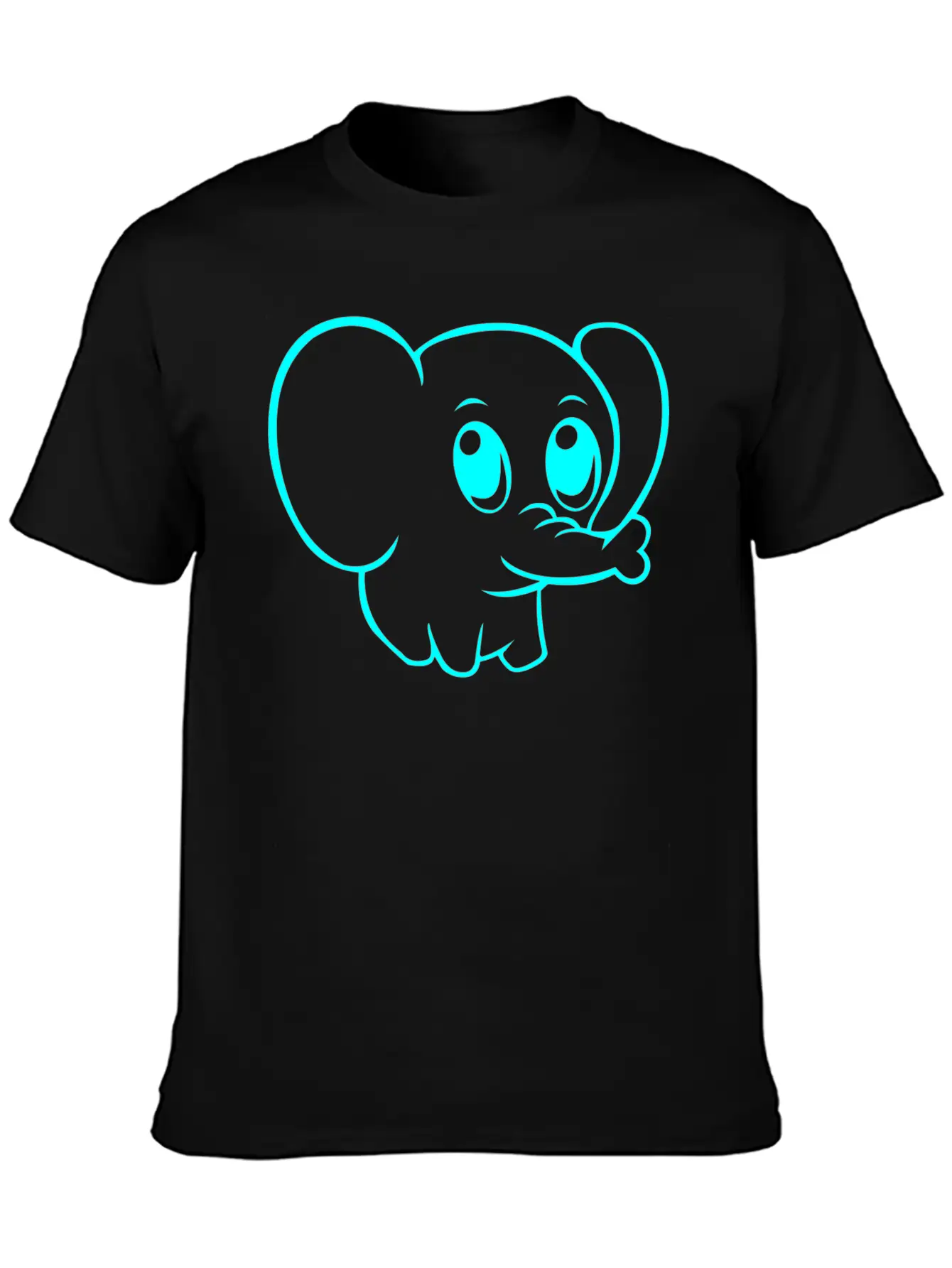 Cute Elephant Classic Fit Graphic Tee For Daily Comfort – Unisex Cotton Shirt