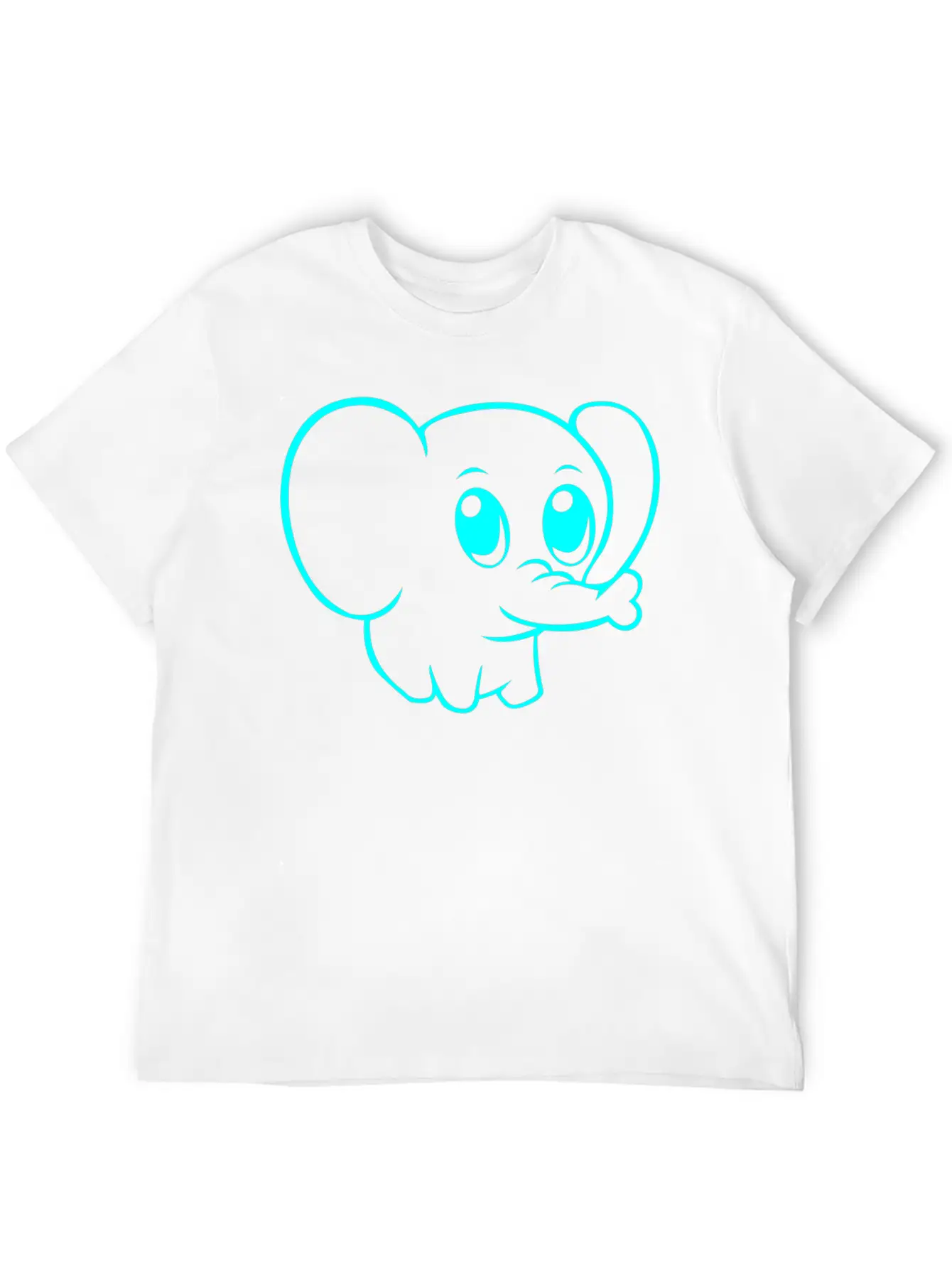 Cute Elephant Classic Fit Graphic Tee For Daily Comfort – Unisex Cotton Shirt