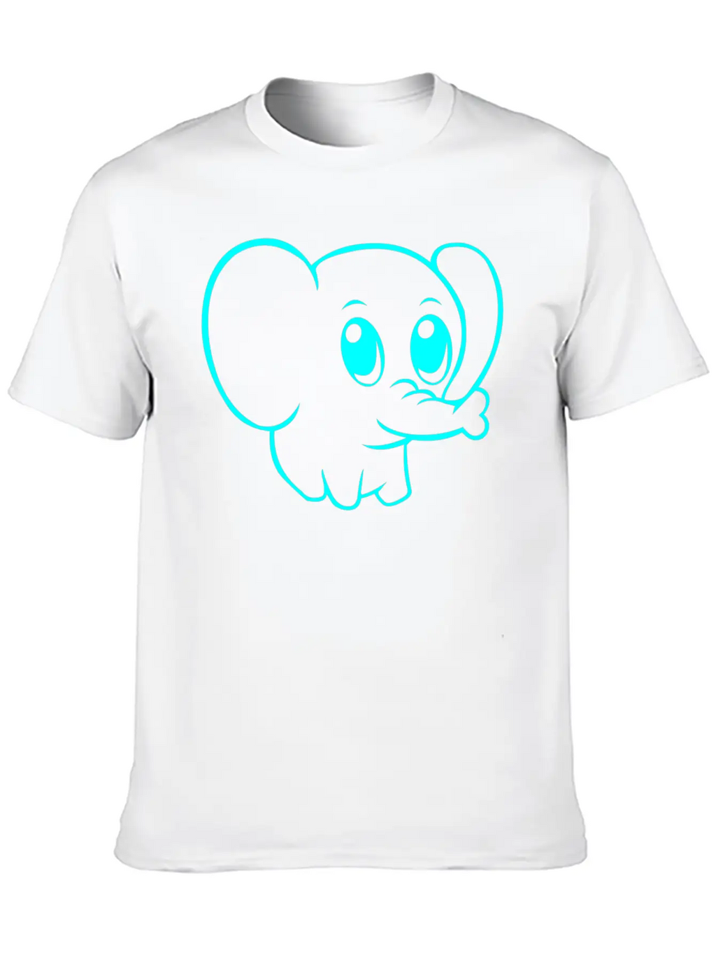 Cute Elephant Classic Fit Graphic Tee For Daily Comfort – Unisex Cotton Shirt