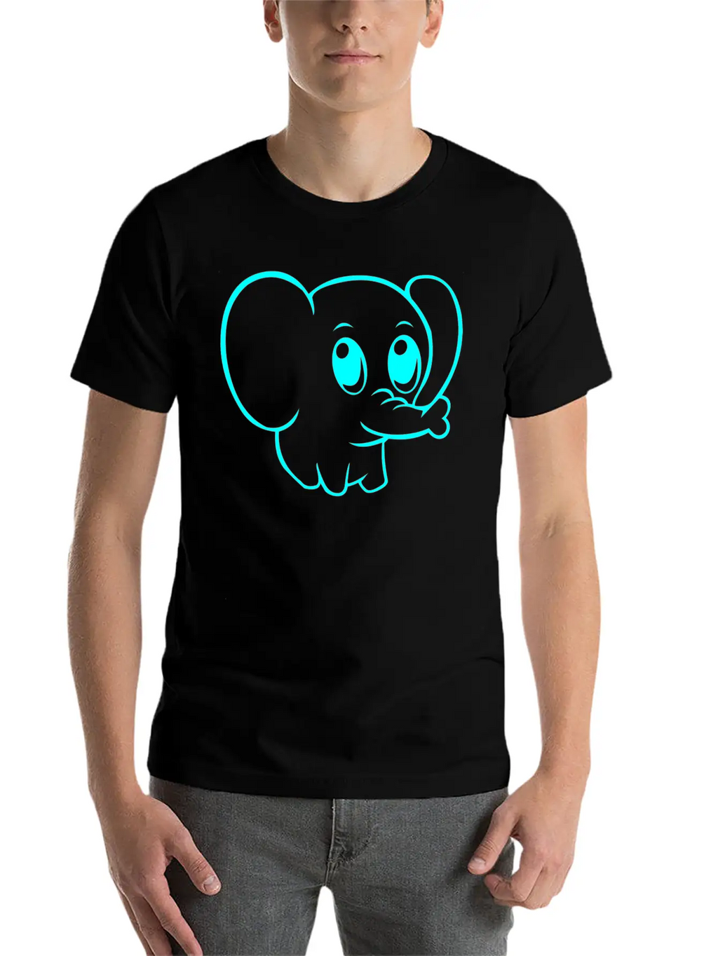 Cute Elephant Classic Fit Graphic Tee For Daily Comfort – Unisex Cotton Shirt