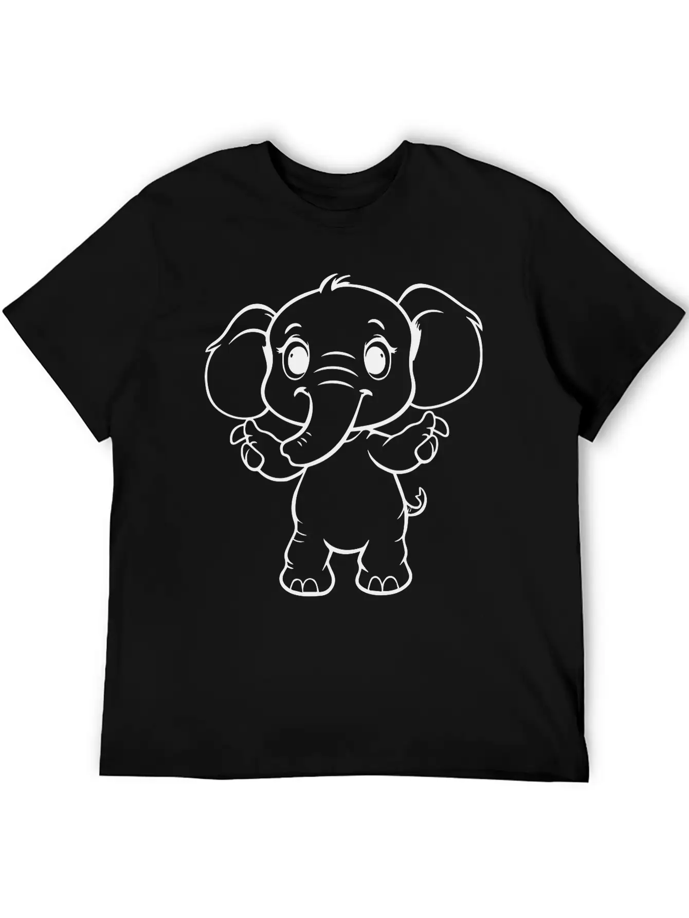 Cute Elephant Unisex Casual T-Shirt – Clean Design For Daily Comfort