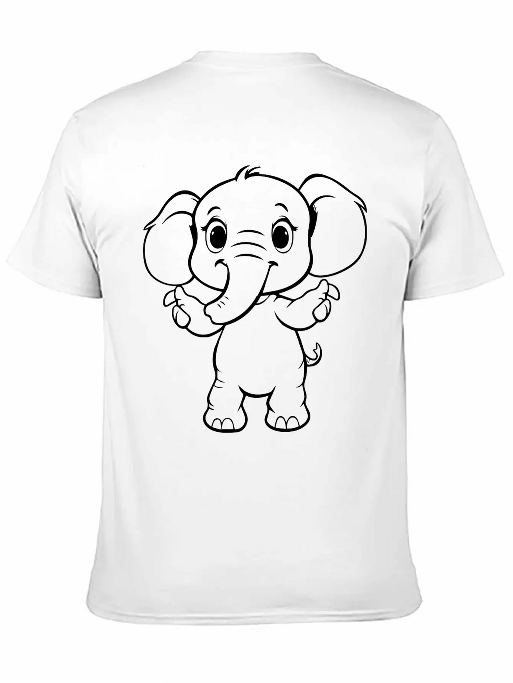 Cute Elephant Unisex Casual T-Shirt – Clean Design For Daily Comfort