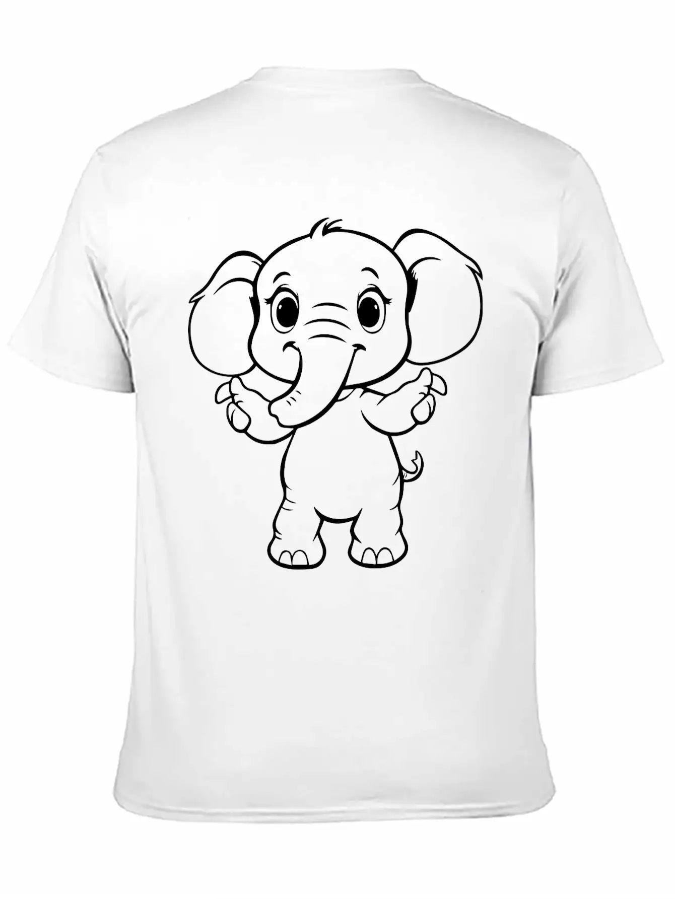 Cute Elephant Unisex Casual T-Shirt – Clean Design For Daily Comfort