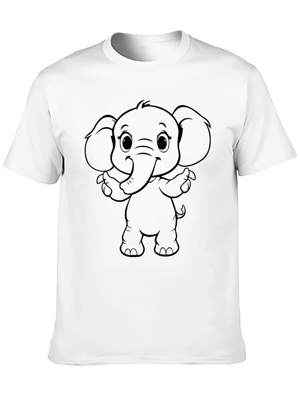 Cute Elephant Unisex Casual T-Shirt – Clean Design For Daily Comfort