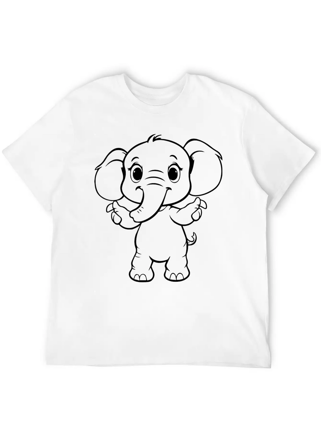 Cute Elephant Unisex Casual T-Shirt – Clean Design For Daily Comfort
